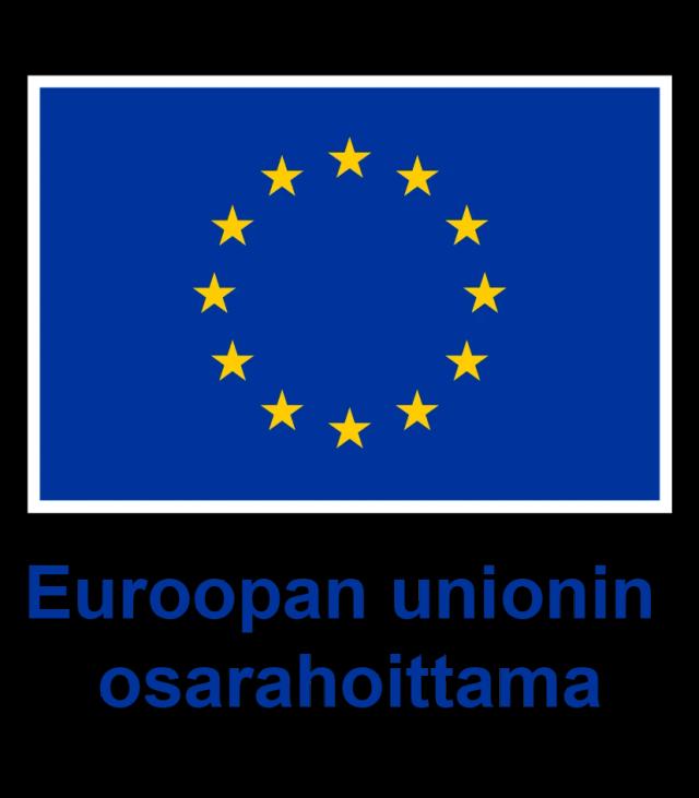 EU-lippu ja teksti Euroopan unionin osarahoittama