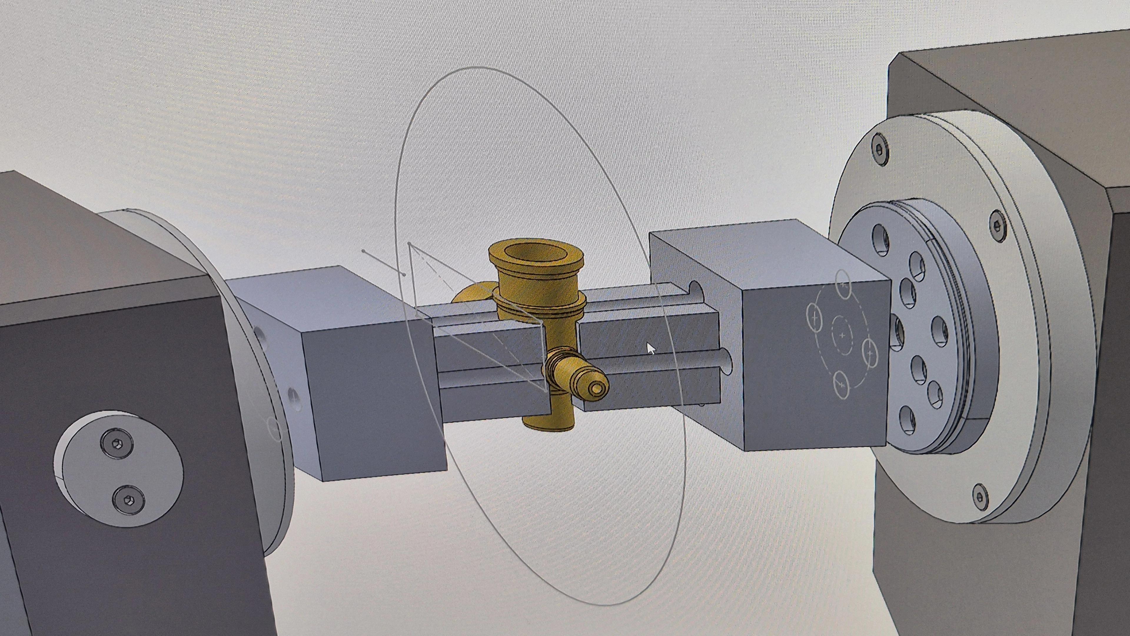 Messinkiosan 3D-suunnittelu kiinnittimessä